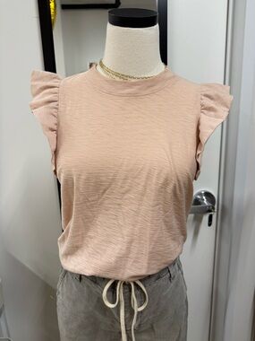 Nation LTD Ruffle Sleeve Tank Top - Blush